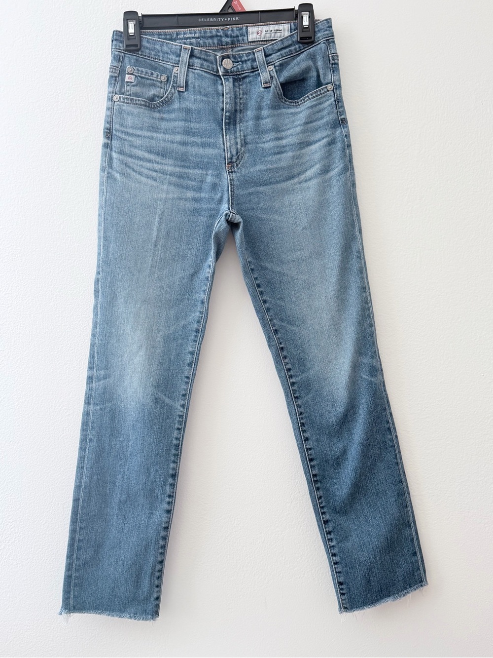 AG Adriano Goldschmied The Isabelle Jeans 26R High Rise Straight Crop Raw Hem